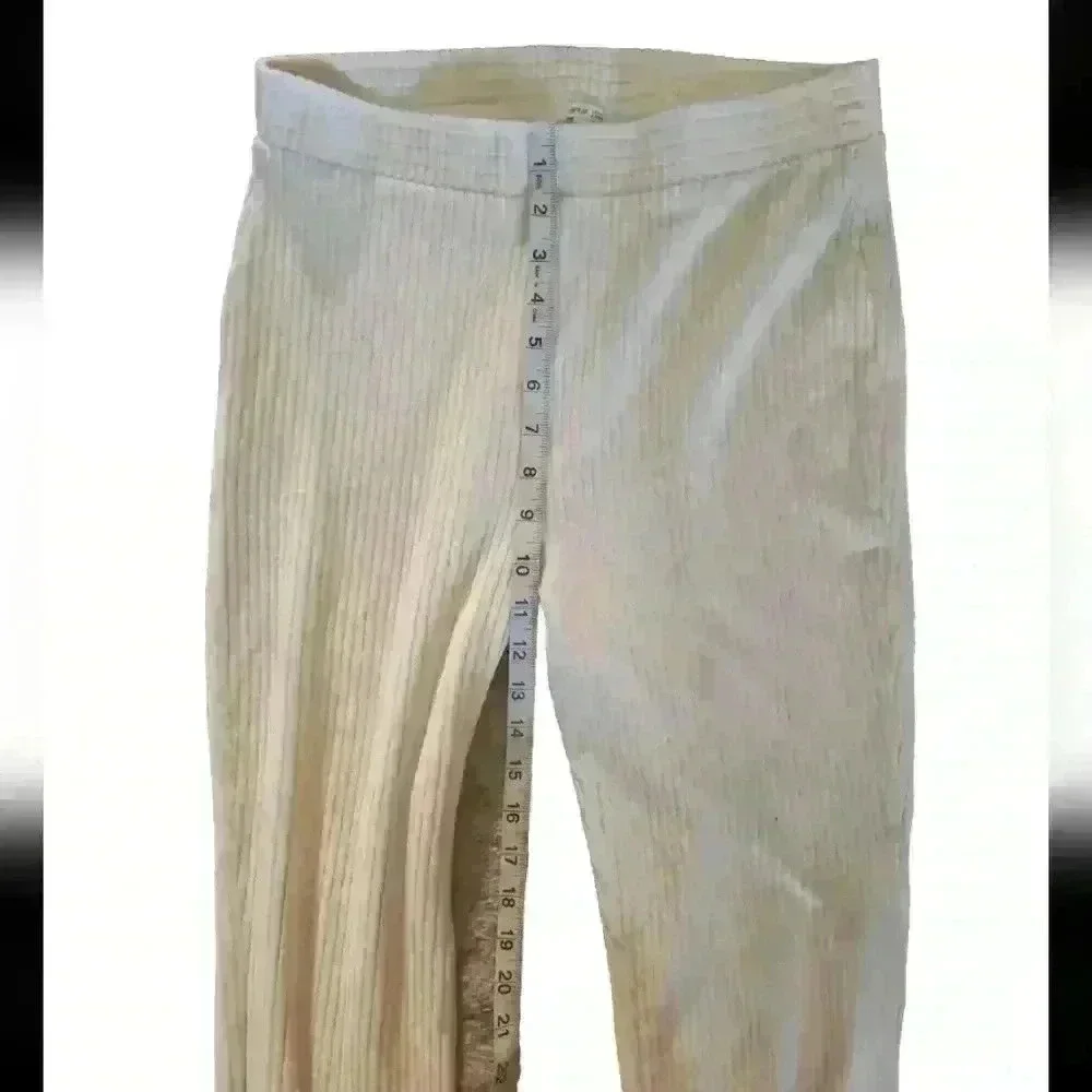 Aerie Womens Cream Corduroy Pull On Pants M